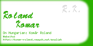 roland komar business card